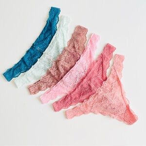 6PCS Victoria’s Secret XXL Dream Angels lace thong panty bundle